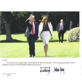 Limited Edition Commemorative Photo: 2020 Donald & Melania Trump Photo