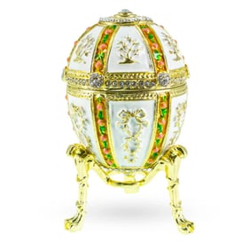 Russian Twelve Panel Trinket Jewel Box Egg