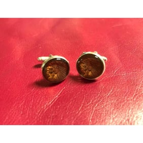 Native American Indian Chief Cufflinks