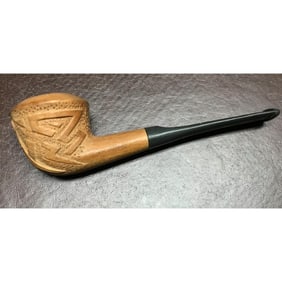 Hand-carved Masonic Smoking Pipe