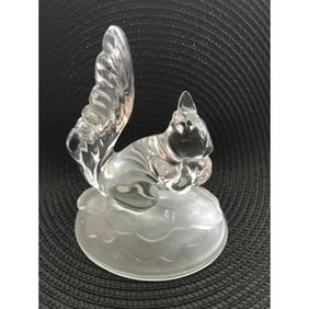 Vintage French Lead Crystal Squirrel Figurine