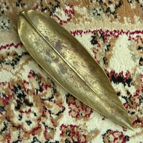 1948 Brass Butterfly Bush Dish