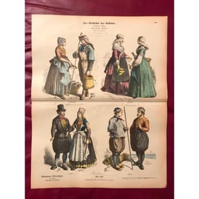 Rare 19thc Costume Plates, Holland