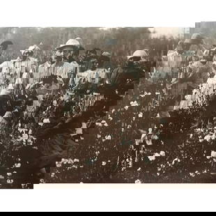 African American HIstory, Mississippi Cotton Pickers Photo Print: "The Cotton Planter and His Pickers", West Point, Mississippi, 1908 sepia-tone photo print. Created in the early 1990s after an original postcard showing a Euro-American man holding a shotgun, with hi