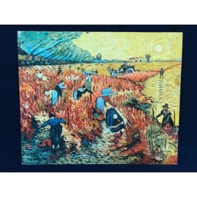 Study of Van Gogh's Red Vinyards Oil Painting