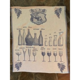 Vintage Italian Wine Towel