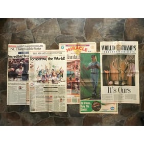 Collection of 1990s Atlanta Braves Newspapers