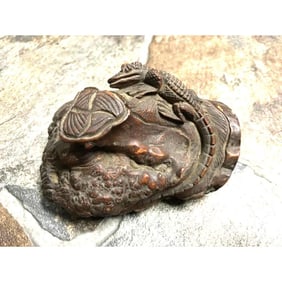 Antique Tree Root Carving, Alligator, Crocodile