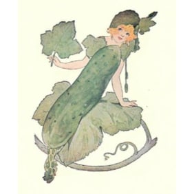 1914 Childrens Prints, Miss Cucumber, Miss Parsley