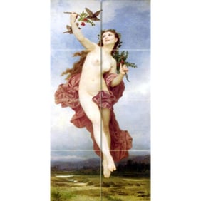 After Bouguereau, Ceramic Art Tile Mural