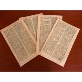 Rare 18thc Magazine Pages