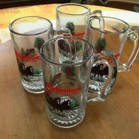 Budweiser Logo Glass Mugs Set
