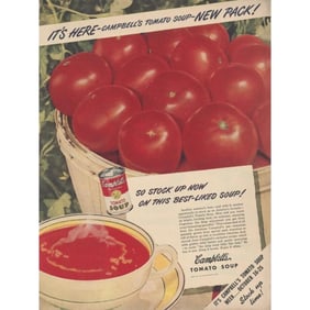 1940s Campbell's Tomato Soup Ad