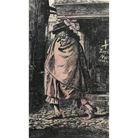 19thc Etching, Plague In London 1665, Charles Keene