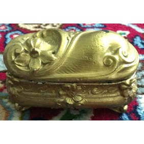 Art Nouveau Gilt Metal Jewel Casket