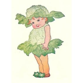 1914 Children's Prints, Cauliflower, The Mustard Children