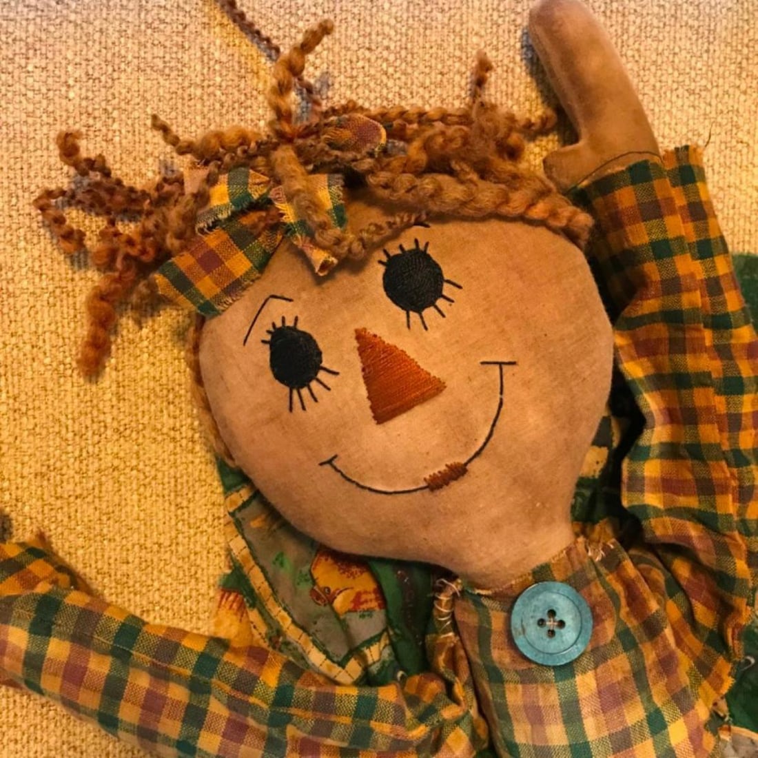 Handmade Raggedy Ann Folk Art Doll (1 of 4)