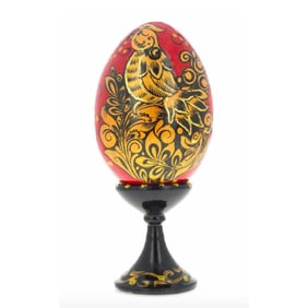 Russian Golden Bird Wooden Egg