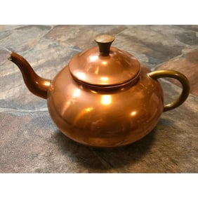 Vintage Copper Plated Teapot