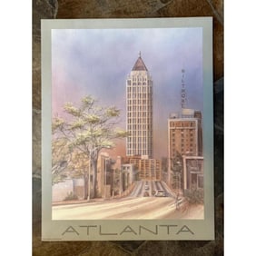 Rare 1987 Signed Limited Edition Print, Atlanta, Anni Moller