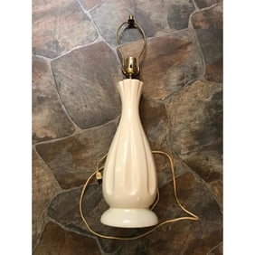 Mid Century White Ceramic Lamp