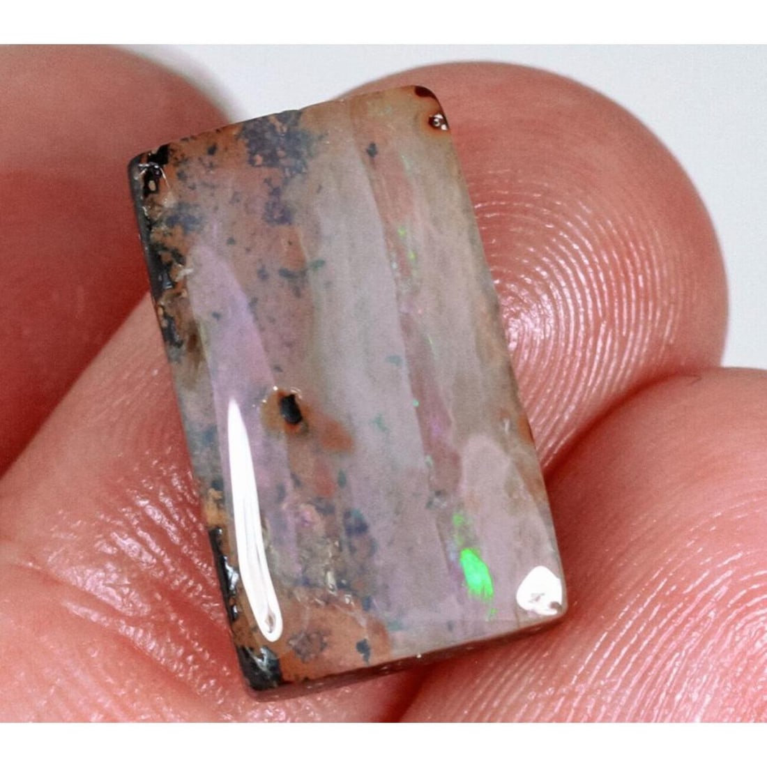 8.7ct Australian Black Boulder Opal Cabochon (1 of 3)