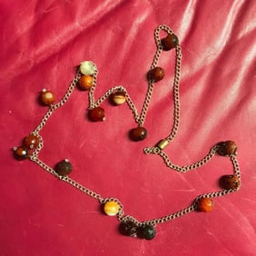 Art Deco Style Agate Gemstone Necklace