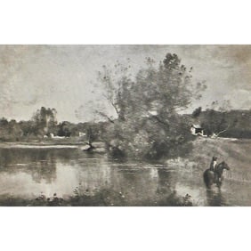Early 1900's Half-tone Print, #496 Pond at Ville D'Avary