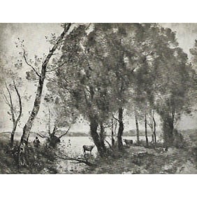 Early 1900s Half-tone Print, #493 The Lake