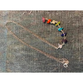 Sterling Multi-Gemstone Chakra Yoga Necklace