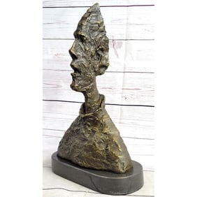 After Giacometti, Bust of Diego Bronze Sculpture