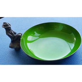Reed and Barton Leprechaun Silverplate Candy Dish