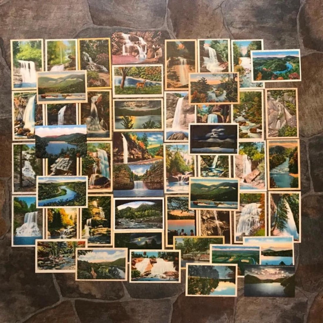 Collection of Vintage Travel Postcards, Waterfalls, Lakes Rivers (1 of 5)