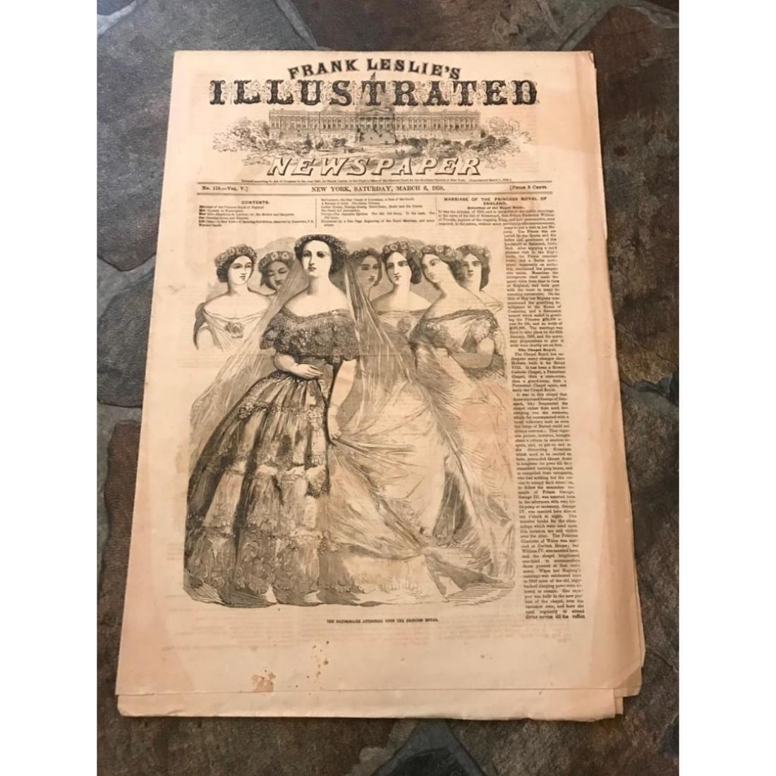 19thc Frank Leslie's Illustrated Newspaper, Queen Victoria, Princess Royal Wedding (1 of 5)