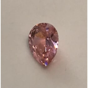 4ct Russian Pear Cut "Pink Ice" Cubic Zirconia