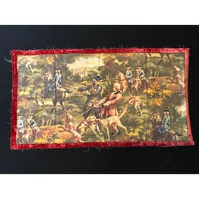 Vintage Printed Fabric Wall Hanging