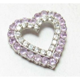 1.10cts Heart Shaped Amethyst Gold Pendant
