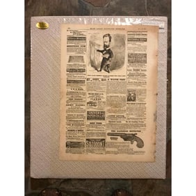 Rare Civil War Era Newspaper Page, Santa Claus Sherman, Savannah