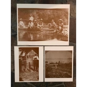 Set of Old Time Fishing Photo Prints