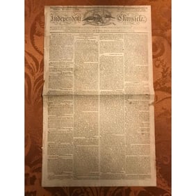 Rare! 200+ Year Old Boston Newspaper, Independent Chronicle