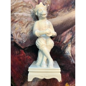 Rare Vintage Blanc De Chine Whimsical Monkey Statue