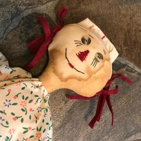 Vintage Folk Art Doll, Raggedy Ann Nurse