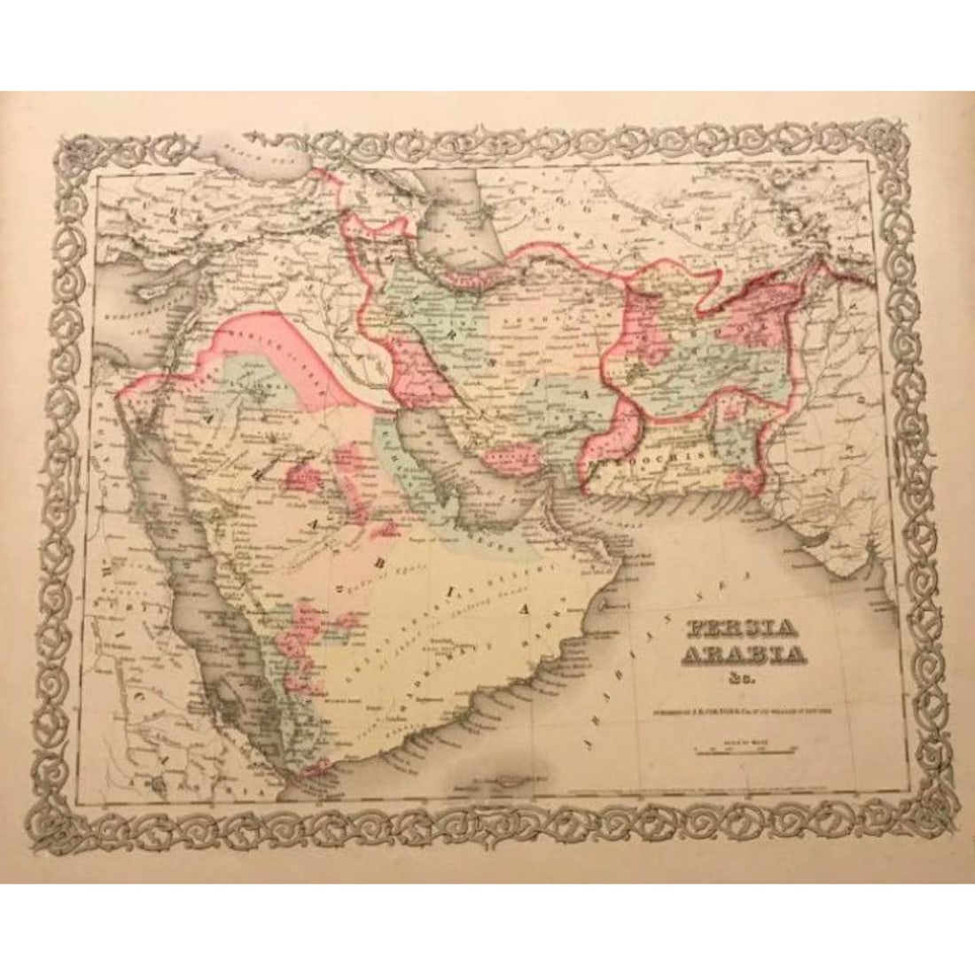 1856 J.H. Colton Map, Persia, Arabia No.27 (1 of 2)