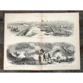 19thc Civil War Engravings, Hilton Head, SC, Tybee Island, GA
