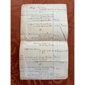1870s Purchase Receipt Bluff Plantation Yemassee South Carolina
