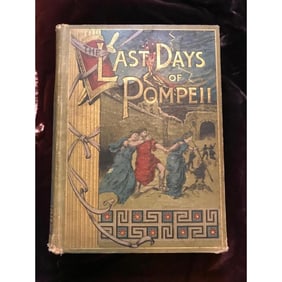 Rare 19thc Victorian Book, The Last Days of Pompeii