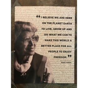 African American History, Rosa Parks Quote, Lithograph