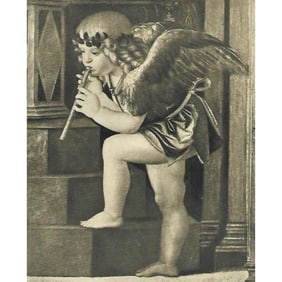 Early 1900s Half-tone Print, #249 Angel With Flute