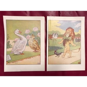 Pair of 1930s Children's Book Illustrations