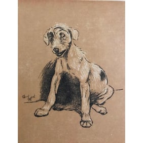 Early 1900s Lithograph, A Dog Day